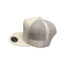 THIGHBRUSH® BEARD RIDING COMPANY - Flat Bill Trucker Snapback Hat - White with Silver