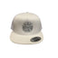 THIGHBRUSH® BEARD RIDING COMPANY - Flat Bill Trucker Snapback Hat - White with Silver