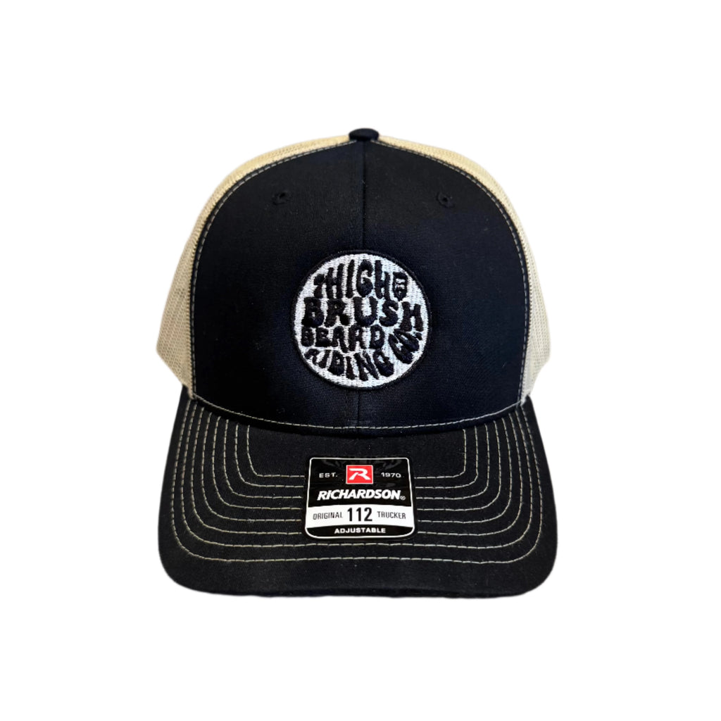THIGHBRUSH® BEARD RIDING COMPANY - Trucker Snapback Hat - Black and Gold