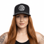 THIGHBRUSH® BEARD RIDING COMPANY - Trucker Snapback Hat - Black and White