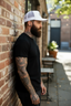 THIGHBRUSH® BEARD RIDING COMPANY - Trucker Snapback Hat - White with Silver