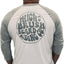 THIGHBRUSH® BEARD RIDING COMPANY - Unisex Baseball Tee - White with Silver