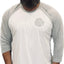 THIGHBRUSH® BEARD RIDING COMPANY - Unisex Baseball Tee - White with Silver