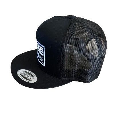 THIGHBRUSH® "BECAUSE I'M A GIVER" - Trucker Snapback Hat  - Black - Flat Bill - THIGHBRUSH® - THIGHBRUSH® 