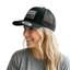 THIGHBRUSH® - BECAUSE I'M A GIVER - Trucker Snapback Hat  - Black and White