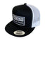 THIGHBRUSH® - BECAUSE I'M A GIVER - Trucker Snapback Hat - Black and White - Flat Bill
