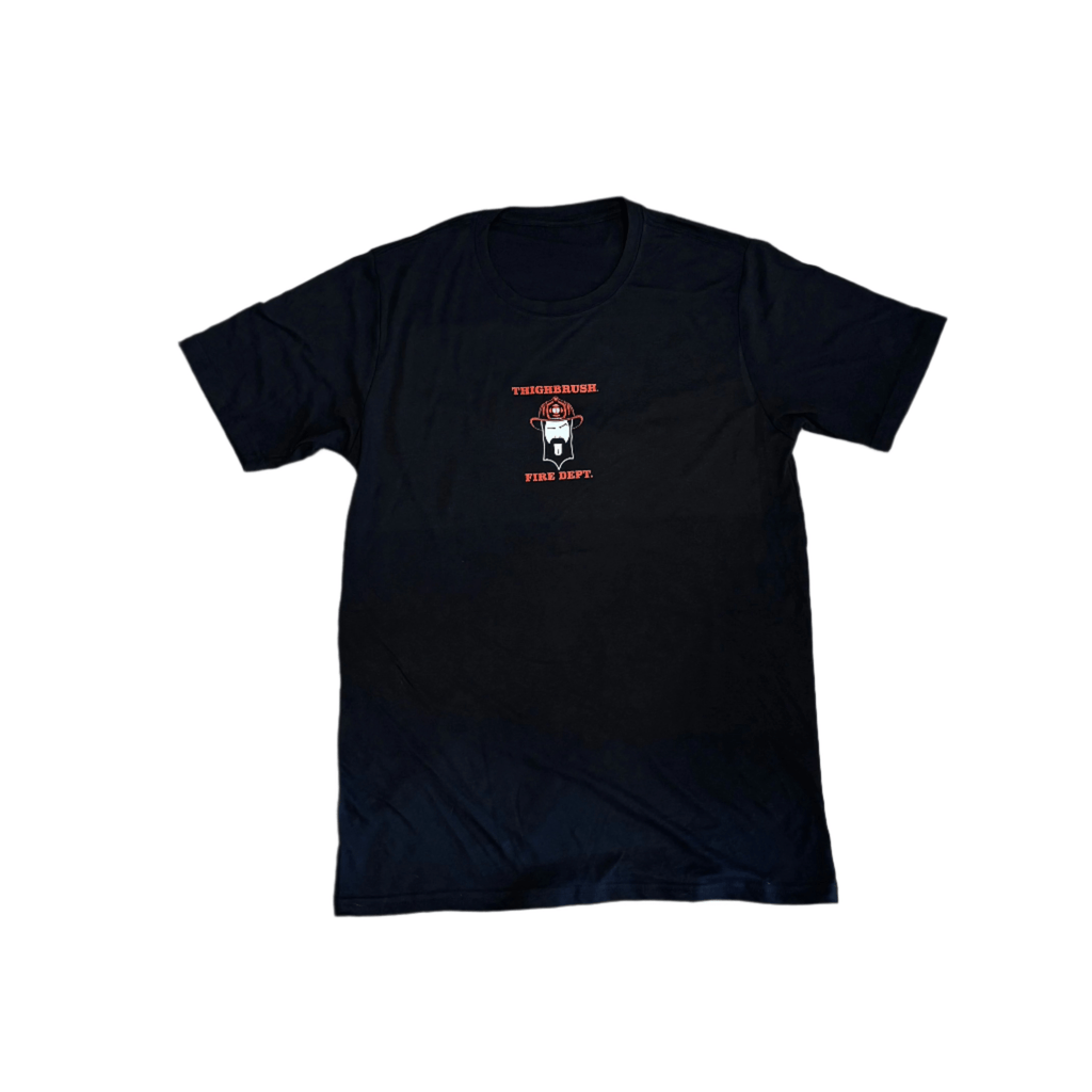 THIGHBRUSH® FIRE DEPT - THE HOTTER YOU ARE THE FASTER WE COME - Men's T-Shirt - Black