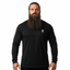 THIGHBRUSH® - Embroidered Face Logo - Unisex Long Sleeve T-Shirt - Black