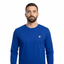 THIGHBRUSH® - Embroidered Face Logo - Unisex Long Sleeve T-Shirt - Blue