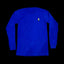 THIGHBRUSH® - Embroidered Face Logo - Unisex Long Sleeve T-Shirt - Blue