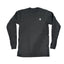THIGHBRUSH® - Embroidered Face Logo - Unisex Long Sleeve T-Shirt - Charcoal Grey