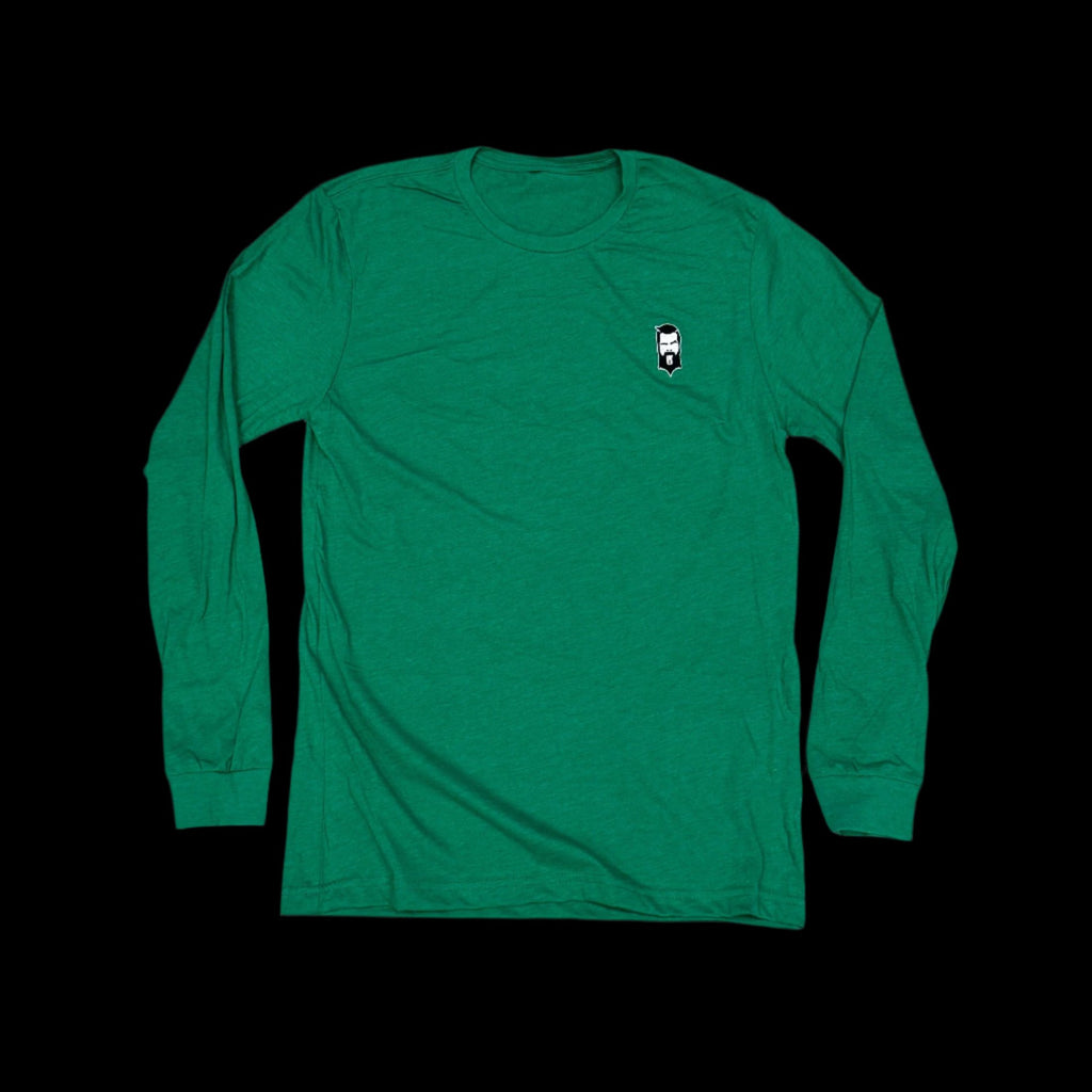 THIGHBRUSH® - Embroidered Face Logo - Unisex Long Sleeve T-Shirt - Green