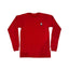 THIGHBRUSH® - Embroidered Face Logo - Unisex Long Sleeve T-Shirt - Red