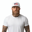 THIGHBRUSH® Patriotic Flat Bill Trucker Snapback Hat - White