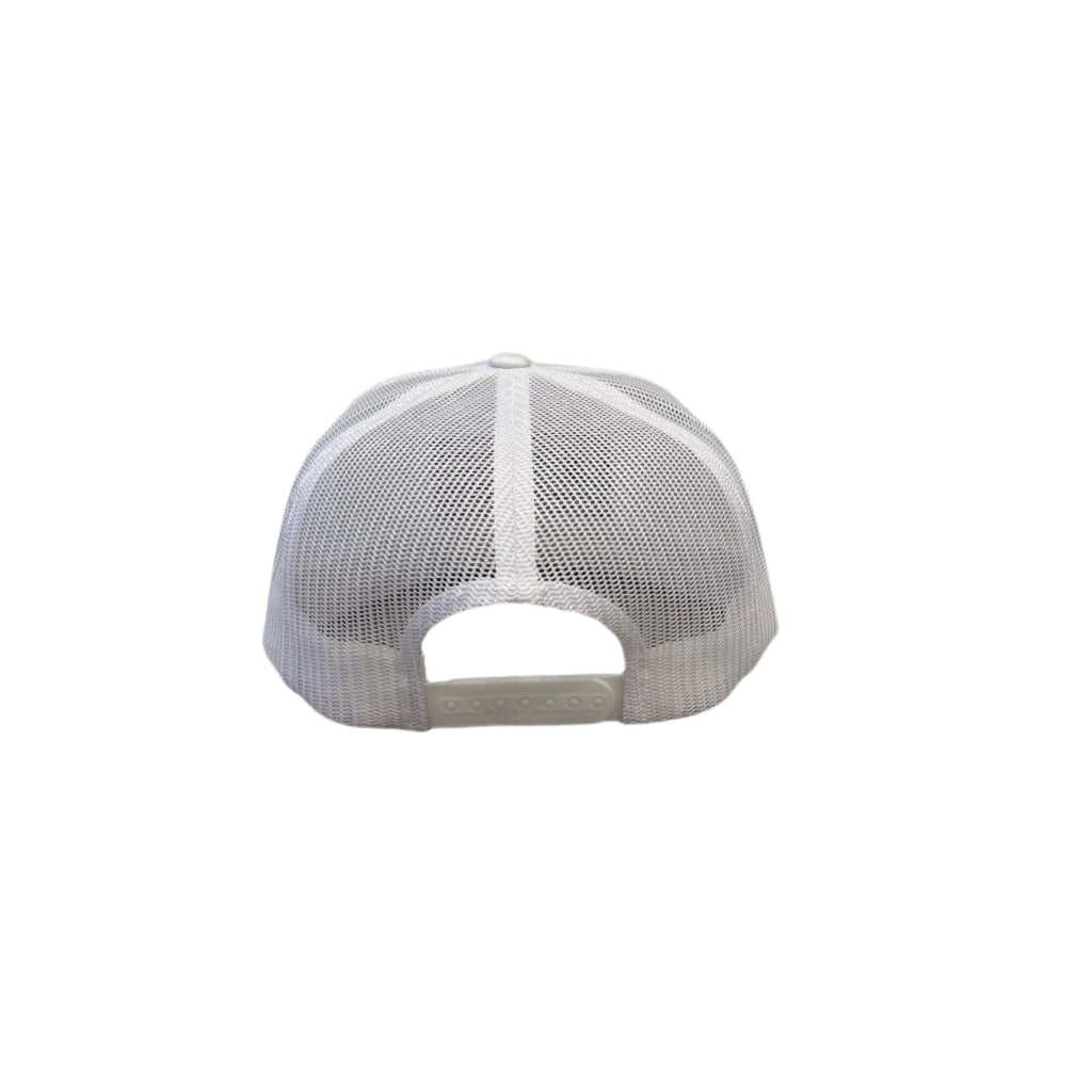 THIGHBRUSH® Patriotic Flat Bill Trucker Snapback Hat - White