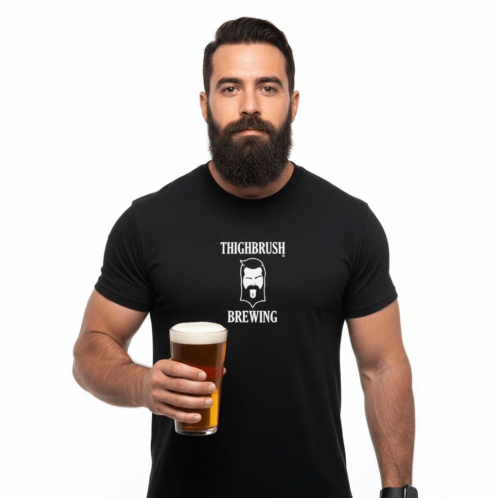 THIGHBRUSH® BREWING - SLITZ MALT LICK-HER - Men's T-Shirt - Black