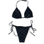 THIGHBRUSH® SWIM - X MARKS THE SPOT - Women's Bikini Separates - Black