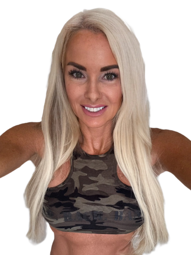 THIGHBRUSH® TACTICAL - TAP. RACK. BANG. - Women's Crop Top - Camo