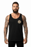 THIGHBRUSH® BEARD RIDING COMPANY - Men's Tank Top - Black with Gold