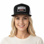 THIGHBRUSH® - TICKLED PINK - Trucker Snapback Hat - Black and White - Flat Bill