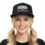 THIGHBRUSH® - TICKLED PINK - Flat Bill Trucker Snapback Hat - Black
