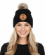 THIGHBRUSH® APPAREL COMPANY - Raccoon Fur Pom Cuffed Beanies - Black