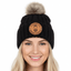 THIGHBRUSH® APPAREL COMPANY - Raccoon Fur Pom Cuffed Beanies - Black