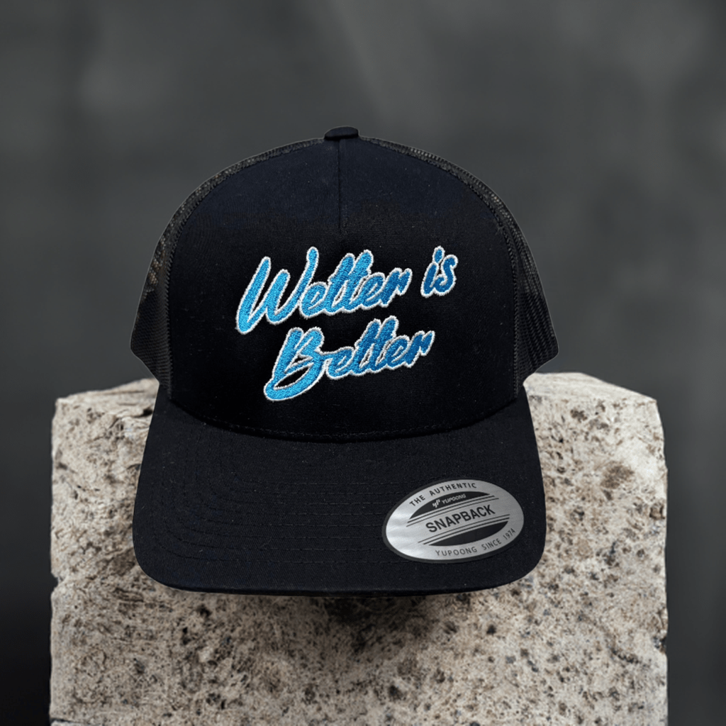 THIGHBRUSH® - WETTER IS BETTER - Trucker Snapback Hat - Black