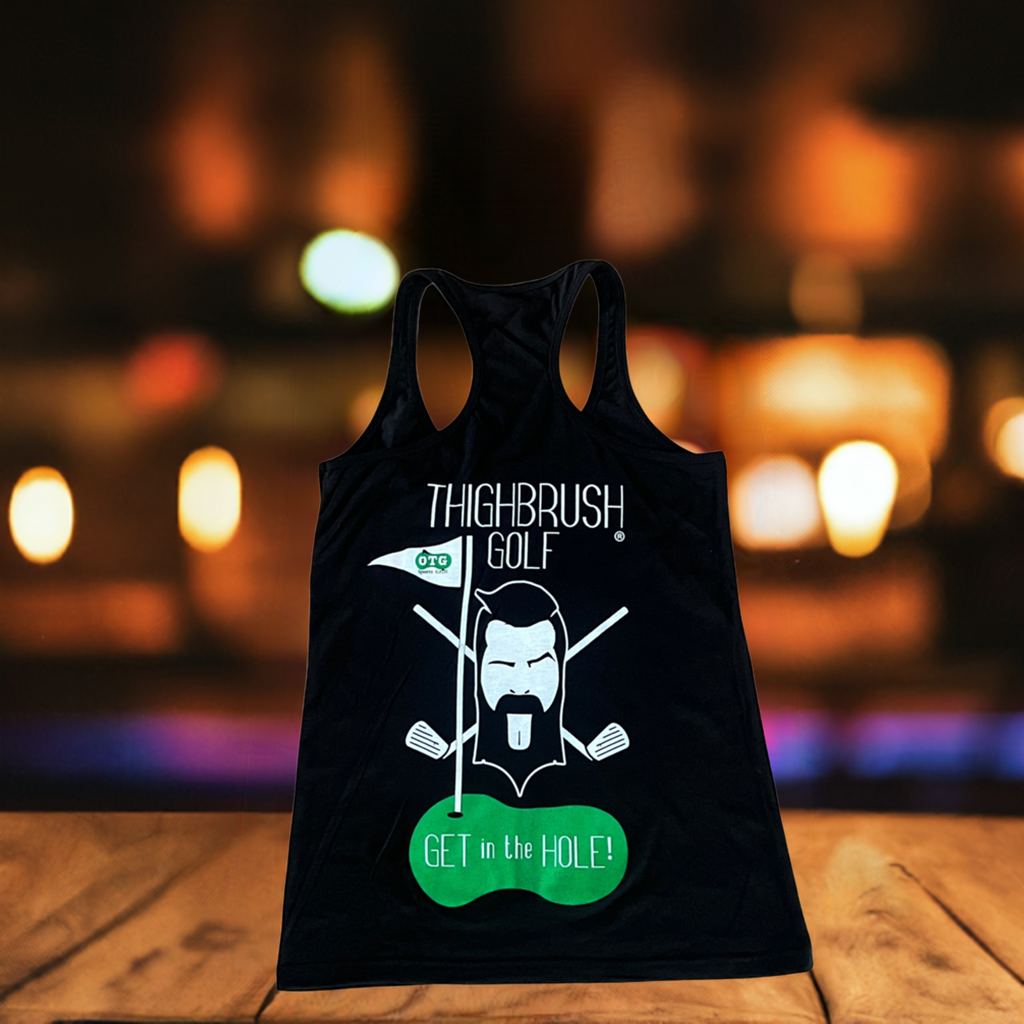 THIGHBRUSH® GOLF - GET in the HOLE! - Women's Tank Top - Black