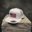 THIGHBRUSH® Patriotic Flat Bill Trucker Snapback Hat - White