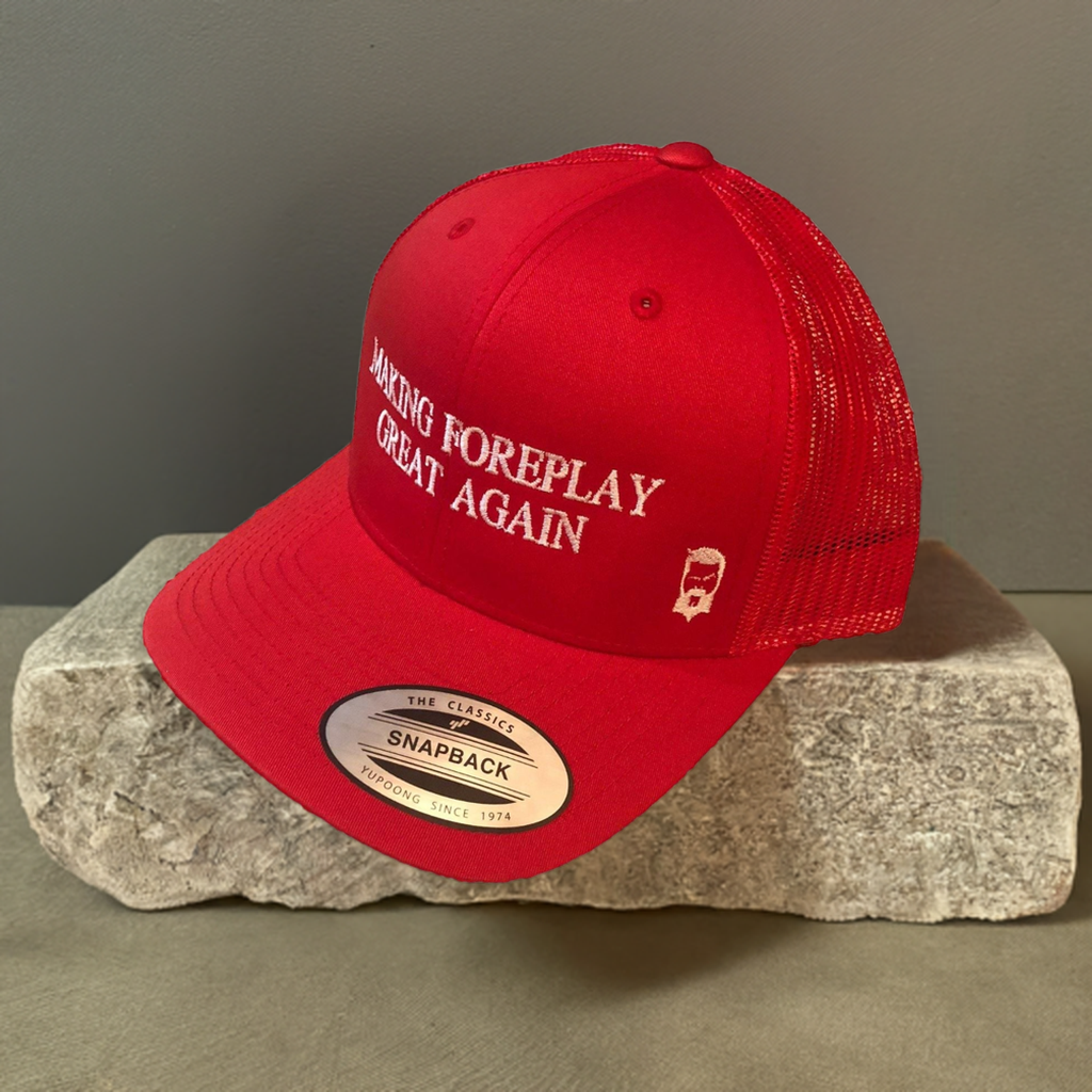 THIGHBRUSH® - MAKING FOREPLAY GREAT AGAIN - Trucker Snapback Hat - Red