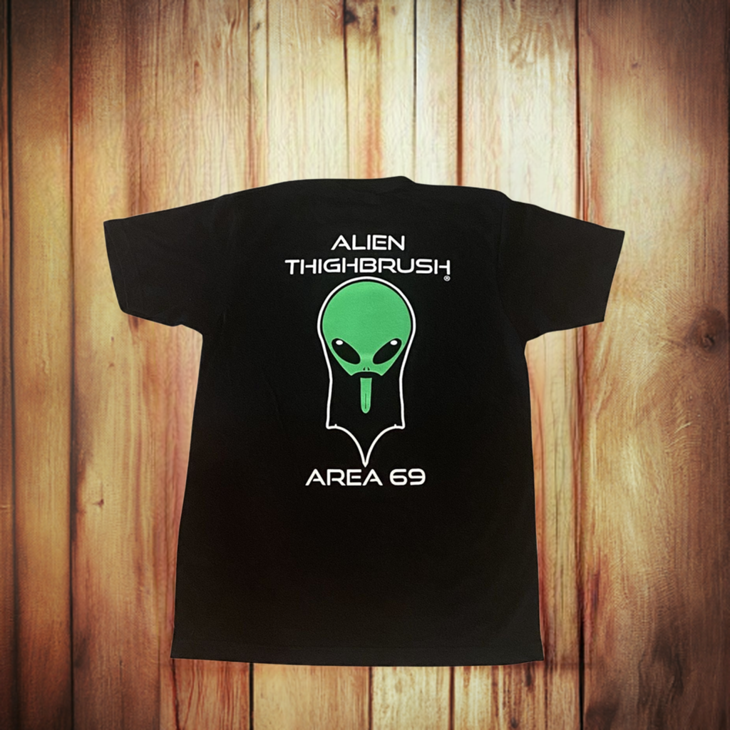 ALIEN THIGHBRUSH® - AREA 69 - Men's T-Shirt - Black