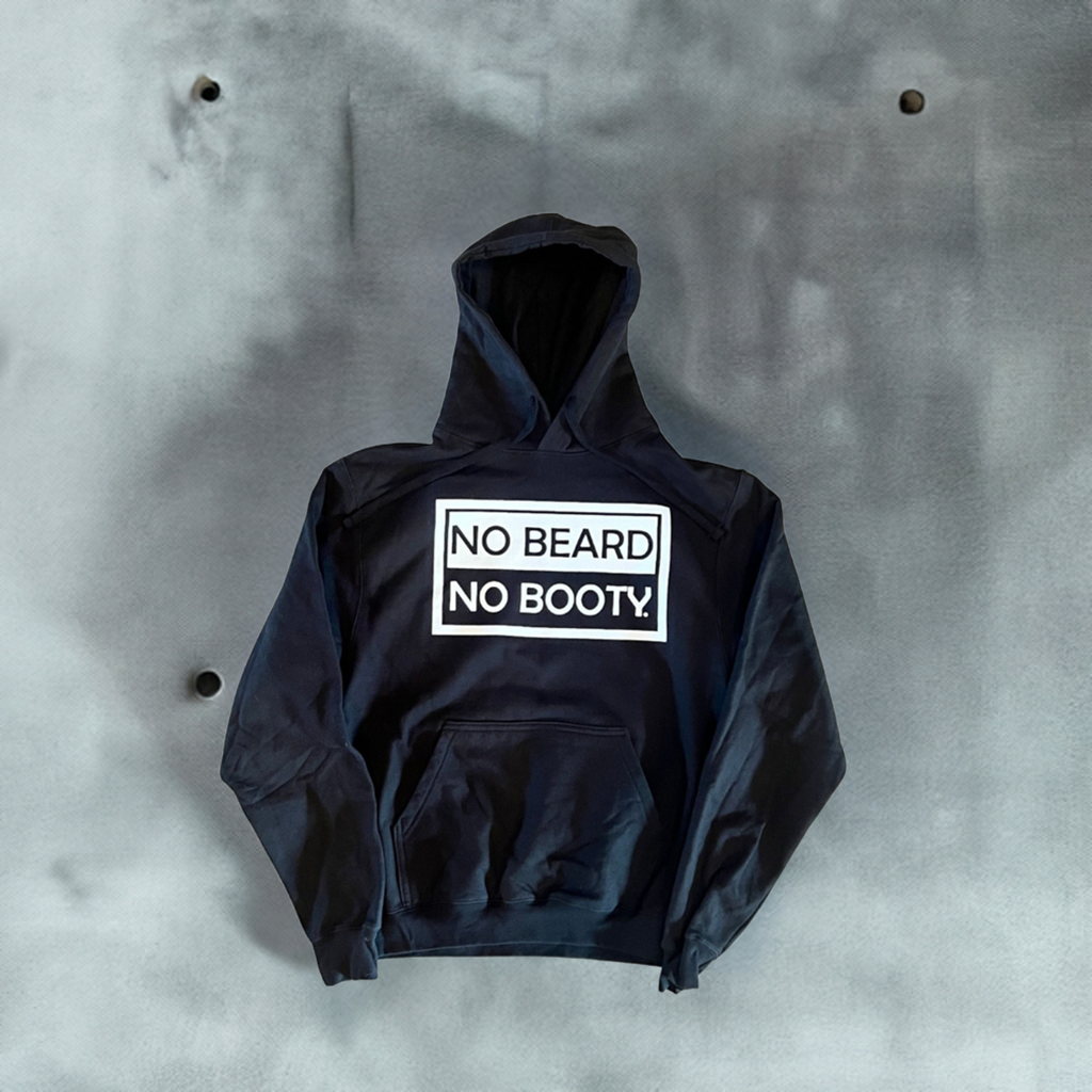 NO BEARD NO BOOTY® COLLECTION by THIGHBRUSH® - Unisex Hooded Sweatshirt - Black