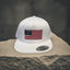 THIGHBRUSH® Patriotic Flat Bill Trucker Snapback Hat - White