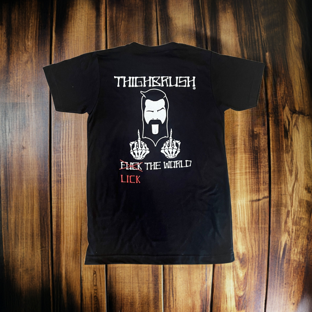 THIGHBRUSH® - LICK THE WORLD - Men's T-Shirt - Black