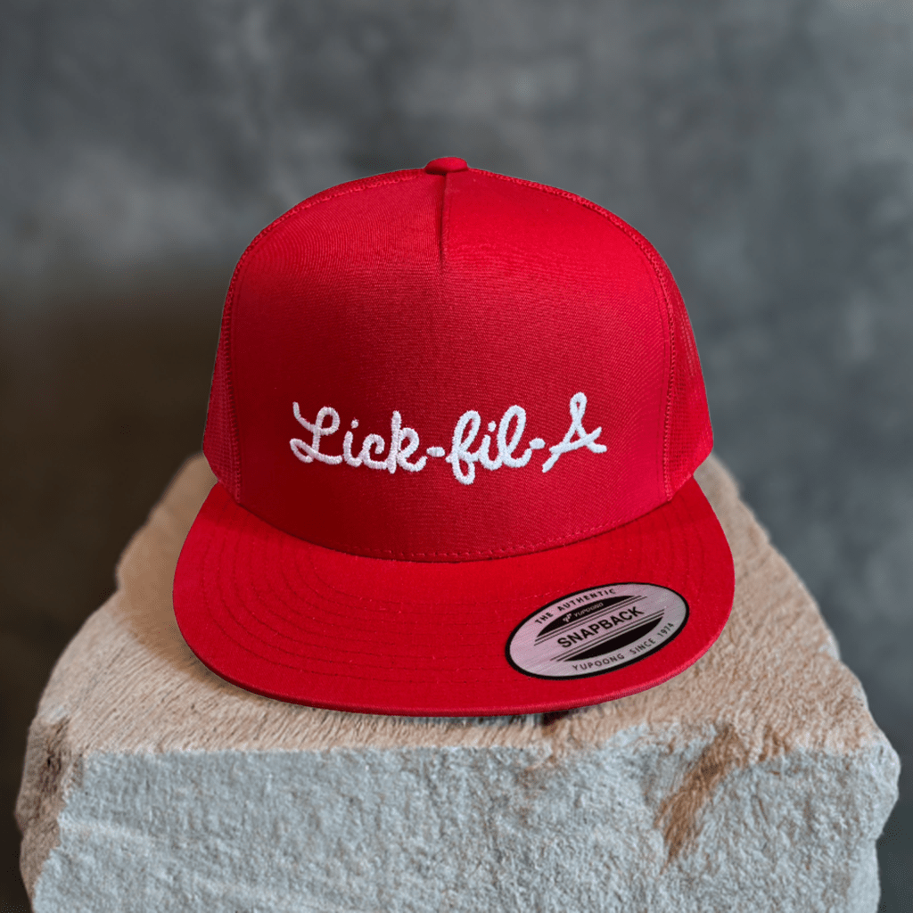 THIGHBRUSH® - LICK-FIL-A - Flat Bill Trucker Snapback Hat - Red