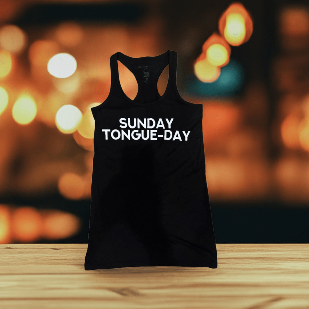 THIGHBRUSH® - SUNDAY TONGUE-DAY - Women's Tank Top - Black