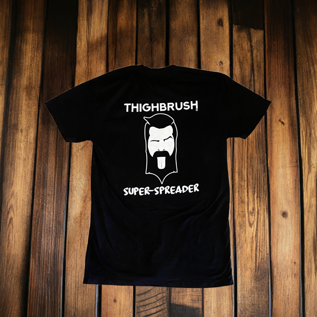 THIGHBRUSH® - SUPER-SPREADER - Men's T-Shirt - Black