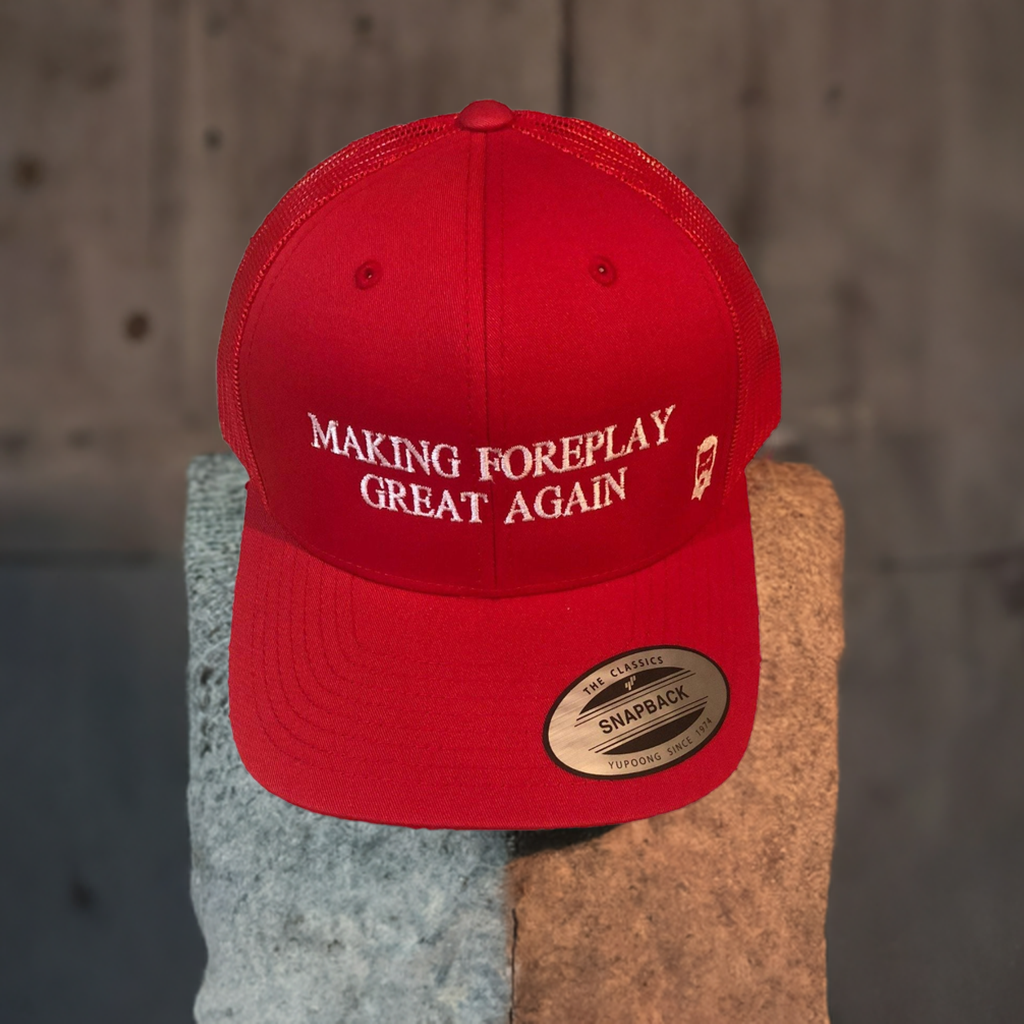 THIGHBRUSH® - MAKING FOREPLAY GREAT AGAIN - Trucker Snapback Hat - Red