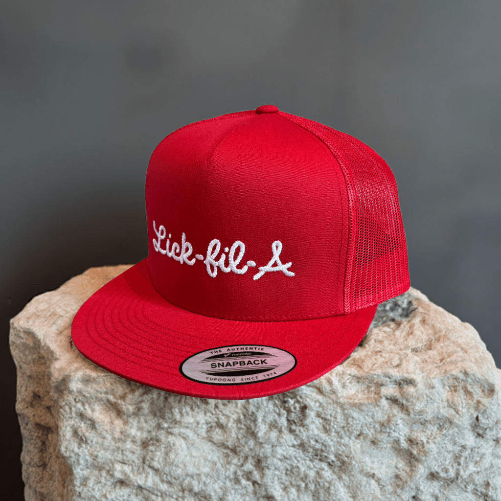 THIGHBRUSH® - LICK-FIL-A - Flat Bill Trucker Snapback Hat - Red