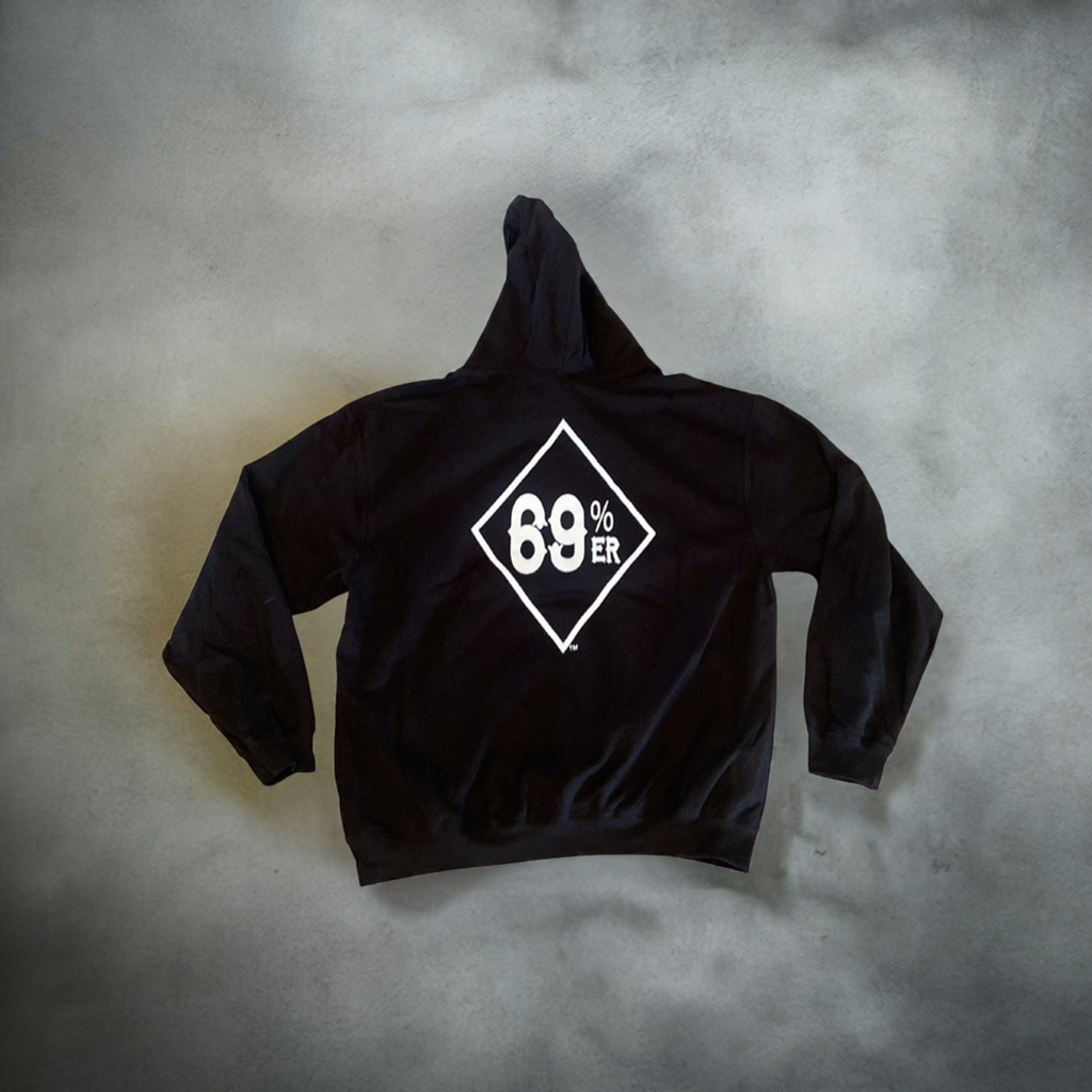 THIGHBRUSH® - 69% ER™ DIAMOND COLLECTION - Unisex Hooded Sweatshirt - Black