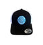 THIGHBRUSH® BEARD RIDING COMPANY - Trucker Snapback Hat - Black and White - Neon Blue