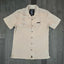 THIGHBRUSH® LOUNGE "Happy Hour 6-9 Daily" Men's Resort Shirt - Khaki