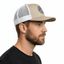 THIGHBRUSH® BEARD RIDING COMPANY - Trucker Snapback Hat - Khaki and White