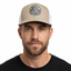 THIGHBRUSH® BEARD RIDING COMPANY - Trucker Snapback Hat - Khaki and White