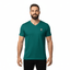 THIGHBRUSH® - Men's Basic V-Neck T-Shirt - Face Logo - Green