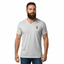 THIGHBRUSH® - Men's Basic V-Neck T-Shirt - Face Logo - Heather White