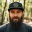THIGHBRUSH® BEARD RIDING COMPANY - Flat Bill Trucker Snapback Hat - Black with Gold
