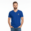 THIGHBRUSH® - Men's Basic V-Neck T-Shirt - Face Logo - Blue