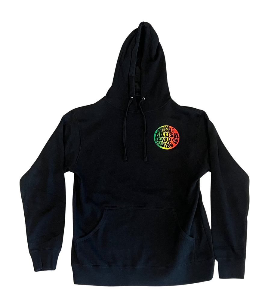 THIGHBRUSH® BEARD RIDING COMPANY - "420" Unisex Hooded Sweatshirt - Black - 